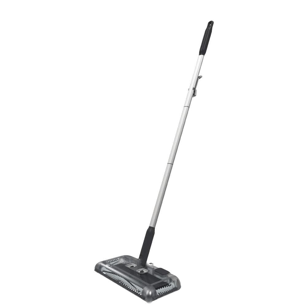 Black+Decker HFS215J01 Lithium Floor Sweeper, Charcoal Grey (20.6 oz Dustbin, Lightweight)