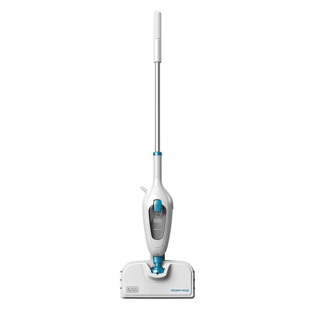 Black+Decker Classic Steam Mop HSM13E1 with Swivel Head, White