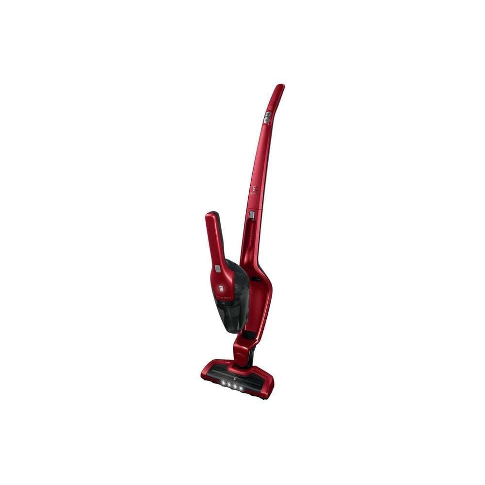 Cordless Pet Hair Vacuum with LED Lights and Turbo Power Battery - Electrolux Ergorapido Pet Stick in Chili Red