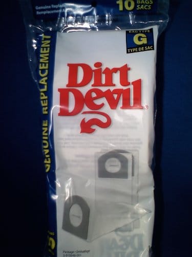 Dirt Devil Type G Vacuum Bags 10-Pack 3010348001 White for Hand Vac Models