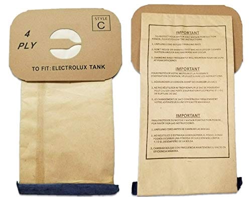25 Electrolux Canister C Vacuum Sweeper Bags - Fits Various Models Since 1952