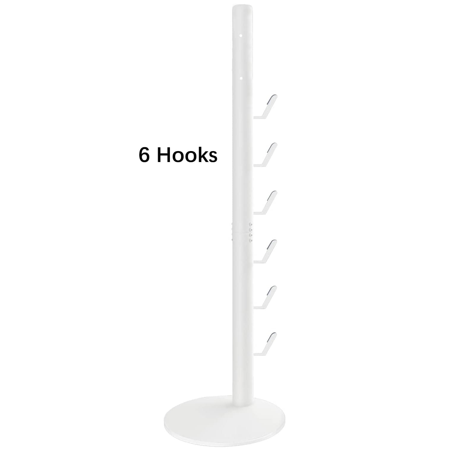 Xigoo Freestanding Vacuum Stand Holder for Dyson V15 Detect, V11 V10 V8 V7 V6 Cordless Vacuums, Floor Docking Station with 6 Hooks - White - Review Image 3