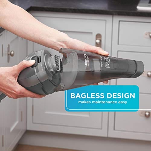 Lightweight Cordless Black+Decker Dustbuster Hand Vacuum Kit with Wall-Mount Charging Base (Dark Gray) - Review Image 5