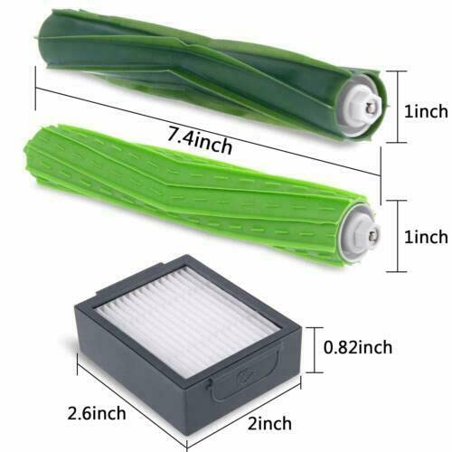JoyBros Replacement Parts Kit for Irobot Roomba Evo Combo E5 E6 I1 I2 I3 I4 I5 I6 I7 I8 J5 J7 J8 Plus - 2 Sets Rubber Brushes, 8 HEPA Filters, 8 Side Brushes - Review Image 3
