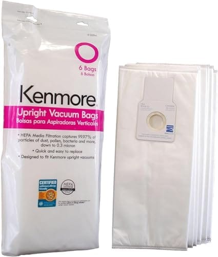 Kenmore Style O HEPA Vacuum Bags - Pack of 6 for Upright Vacuums
