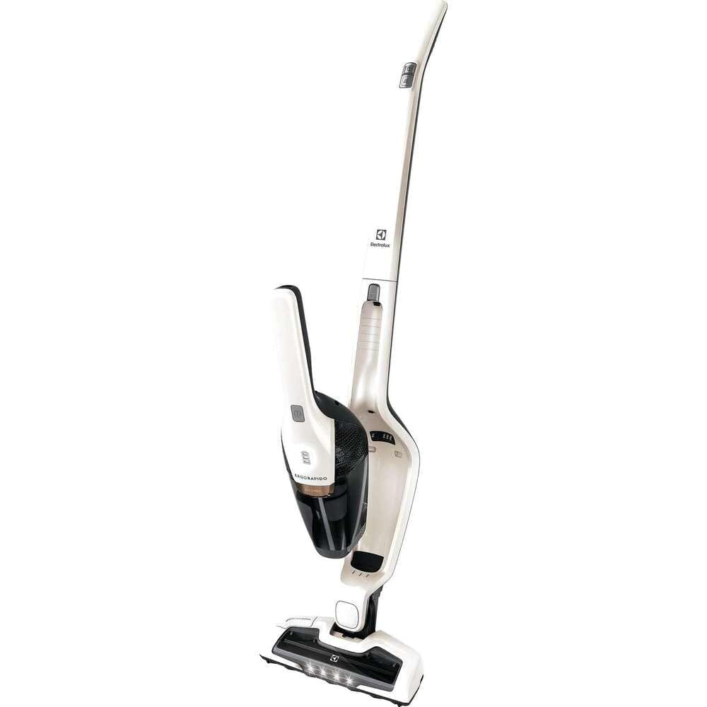Electrolux Ergorapido Stick Vacuum Cleaner with LED Nozzle Lights and Turbo Battery Power - Cordless Pet Hair Vacuum for Carpets and Hard Floors in Satin White