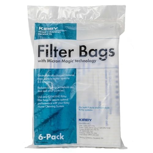 Genuine Kirby Micron Magic Filter Bags 6 Pack Part 204811 - Compatible with Kirby Pet Hair Vacuum Cleaners