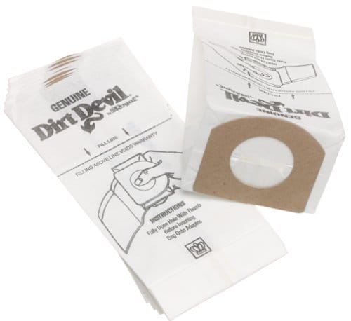 Genuine Dirt Devil Type G Handheld Vacuum Bags (6-Pack) 3010347001 Compatible with All Models featuring Paper Bag Adaptor