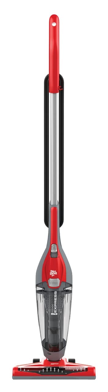 Compact Dirt Devil Power Express Lite Stick Vacuum SD22020, Red - Pet Hair Vacuum with 0.4 Litres Capacity