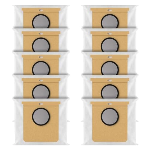 10-Pack Dust Bags for Eufy L50 & L60 Robot Vacuums - Compatible with Self-Empty Stations, 2.5L Capacity