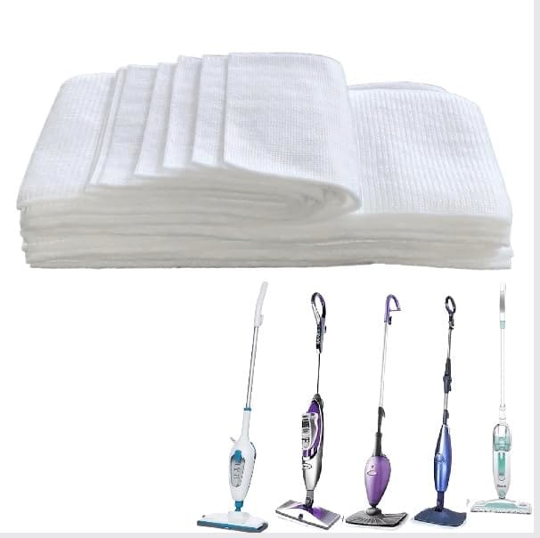 25 Pack Disposable Mop Pads for Shark Steam Mop - Compatible with Shark, Ocedar, Swiffer, Black+Decker