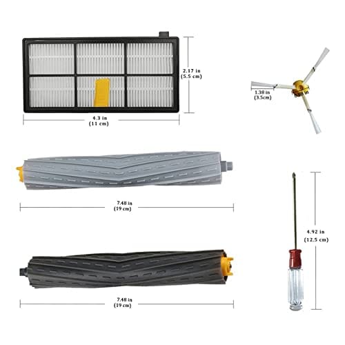Joybros Replacement Parts for iRobot Roomba 800 900 Series - Caster Wheel, Hepa Filter, Main Roller Brush & More - Review Image 2