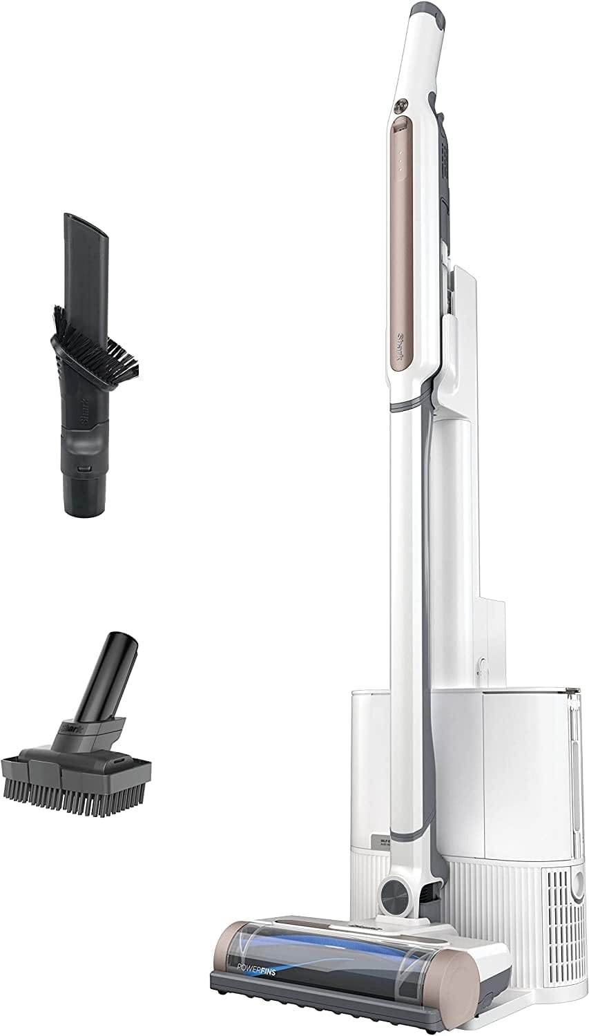 Shark Ws642Ae Wandvac System - Powerful Cordless Stick Pet Hair Vacuum with HEPA Filtration, Self-Cleaning Brushroll, and Anti-Allergen Complete Seal (White) - Renewed