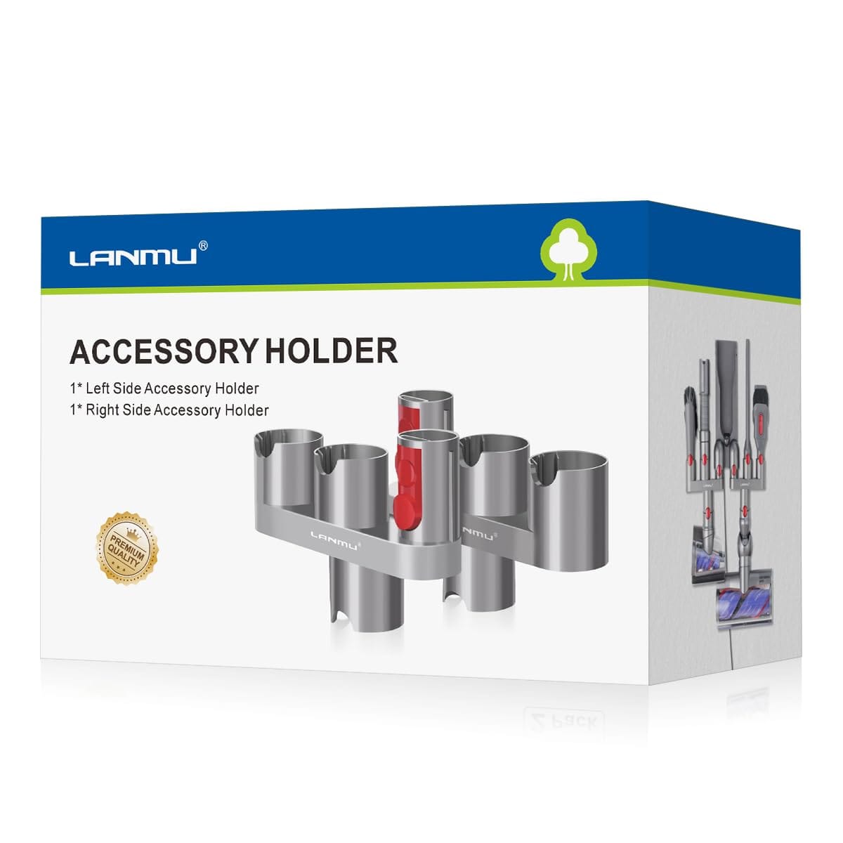 LANMU Upgraded Accessory Holder for Dyson V15 V12 V11 V10 V8 V7 Gen5 Cordless Stick Vacuum Cleaner, Attachments Docking Station Organizer