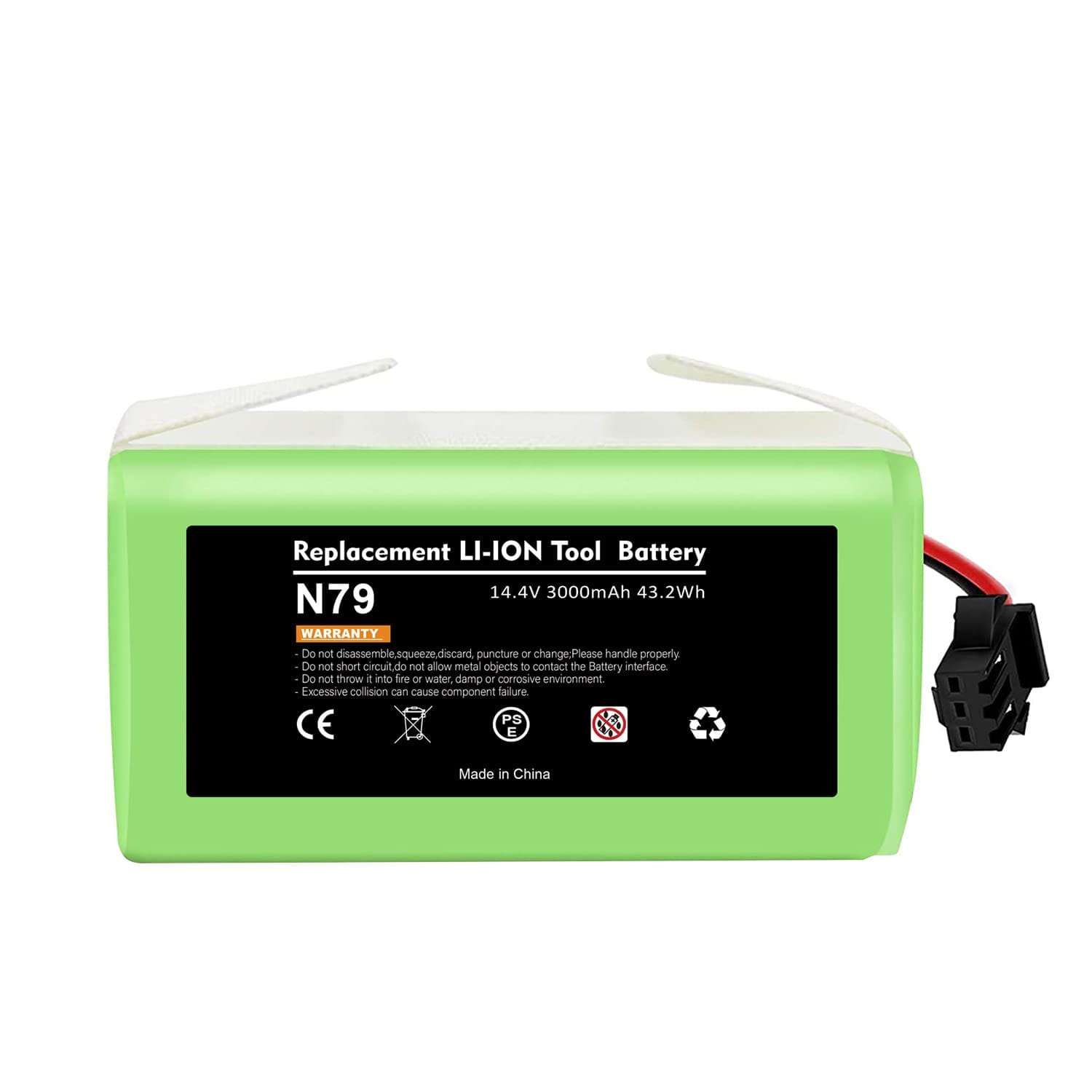 Upgraded 3000mAh 14.4V Li-Ion Battery for Ecovacs Deebot N79 N79S N79W, Deebot 500 DN622 DN622.11 & Eufy Robovac 11 11C 11S 11S Max 12 15C 15C Max 15T 25C 25C Max 30 30C 35C G10 R500 R450 Robot Vacuum - Compatible with Hardwood Floors