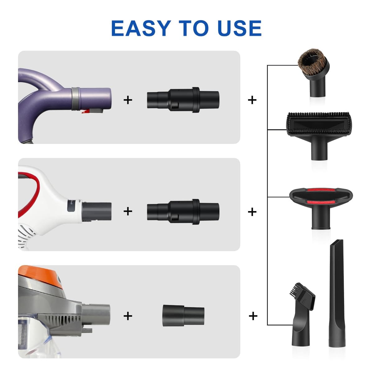 LANMU Vacuum Attachment Set Compatible with Shark Navigator Lift-Away NV360 NV352 NV356E, Rotator NV501 & Rocket HV301 HV322 Series Upright Vacuum, 1 1/4" (32mm) Vacuum Accessories Kit - Review Image 4