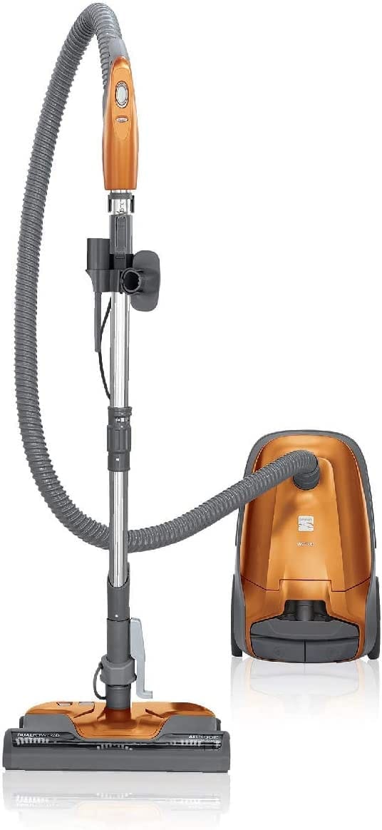 Lightweight Kenmore 200 Series Bagged Canister Pet Hair Vacuum with HEPA Filter System and 3 Cleaning Tools - Orange