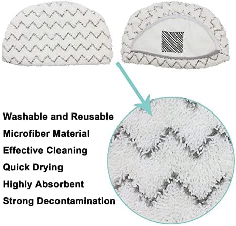 4 Pack Washable Reusable Replacement Steam Mop Pads for Bissell Powerfresh Steam Mop 1940 Series - Review Image 2