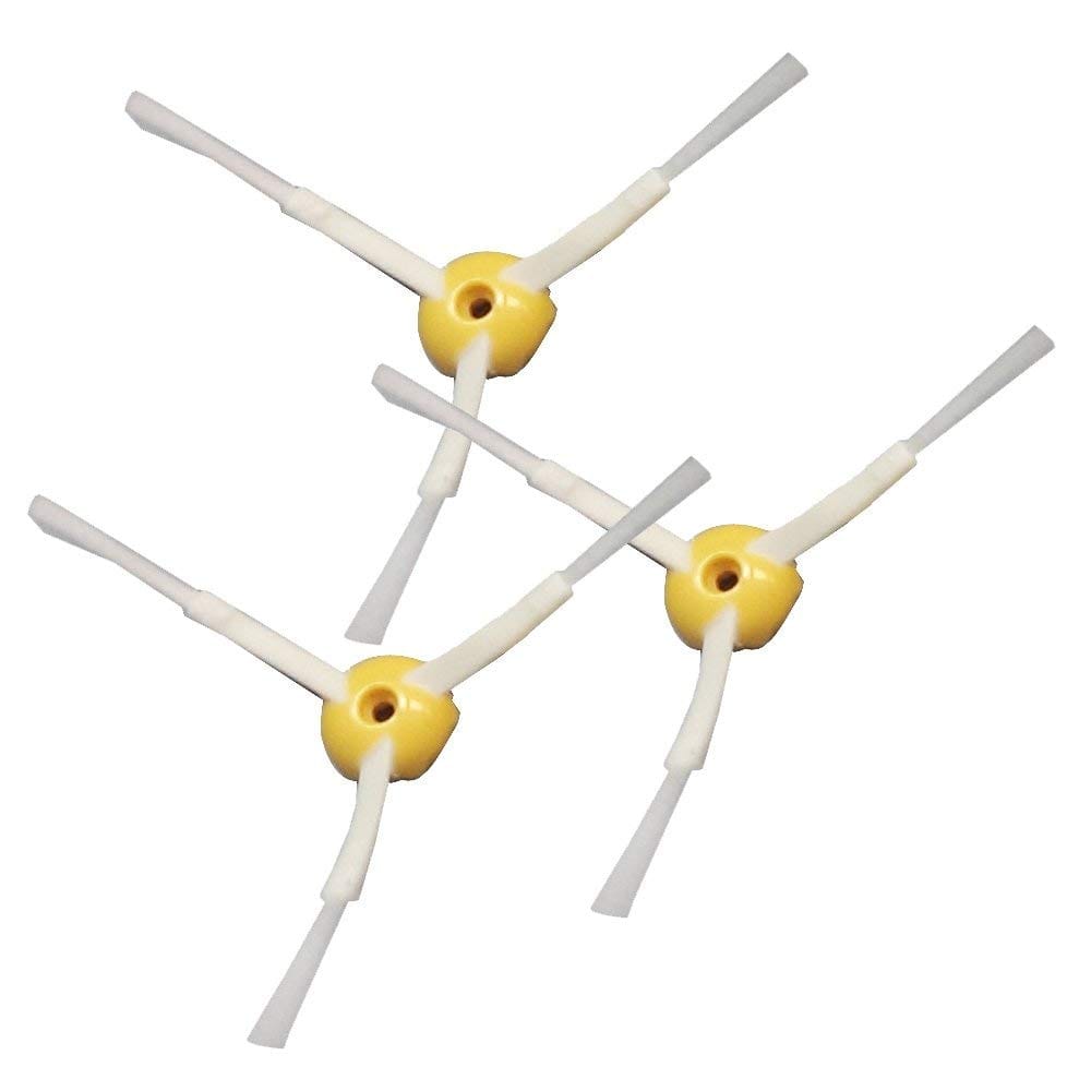 Premium 3-Pack White Replacement Side Brushes for Irobot Roomba 500 600 700 Series - Compatible with Multiple Models