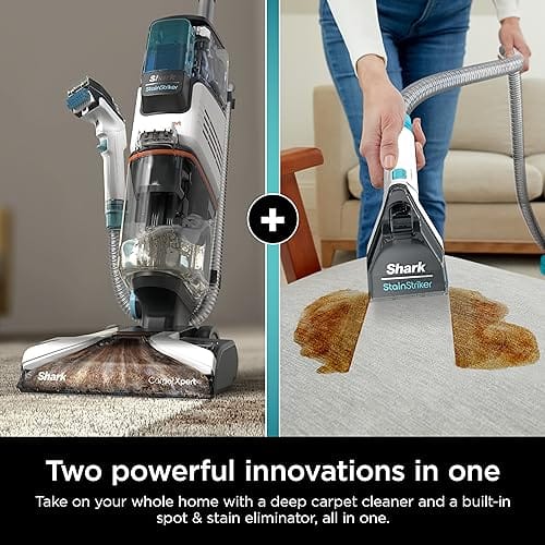 Shark R- Ex201 Carpetxpert Upright Carpet, Area Rug & Upholstery Cleaner With Stainstriker, Cyan - (Renewed) - Review Image 2