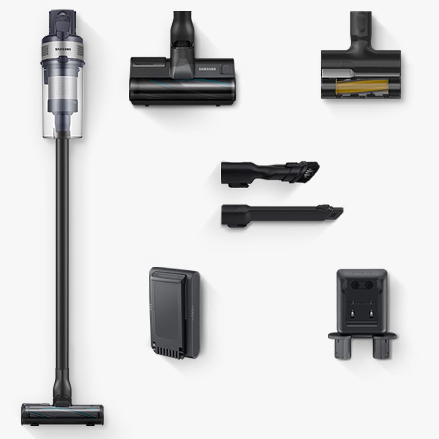 Samsung Jet 75 Pet Cordless Vacuum - Lightweight, Strong Suction Power, Pet Tool - for Hardwood Floors, Carpets, Area Rugs, Silver