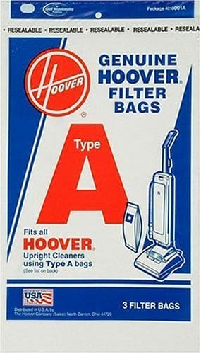 Hoover 4010001A Type A Vacuum Bags - Pack of 9, Compatible with Convertible, Decade 80, Concept One, and Concept Two Vacuum Cleaners
