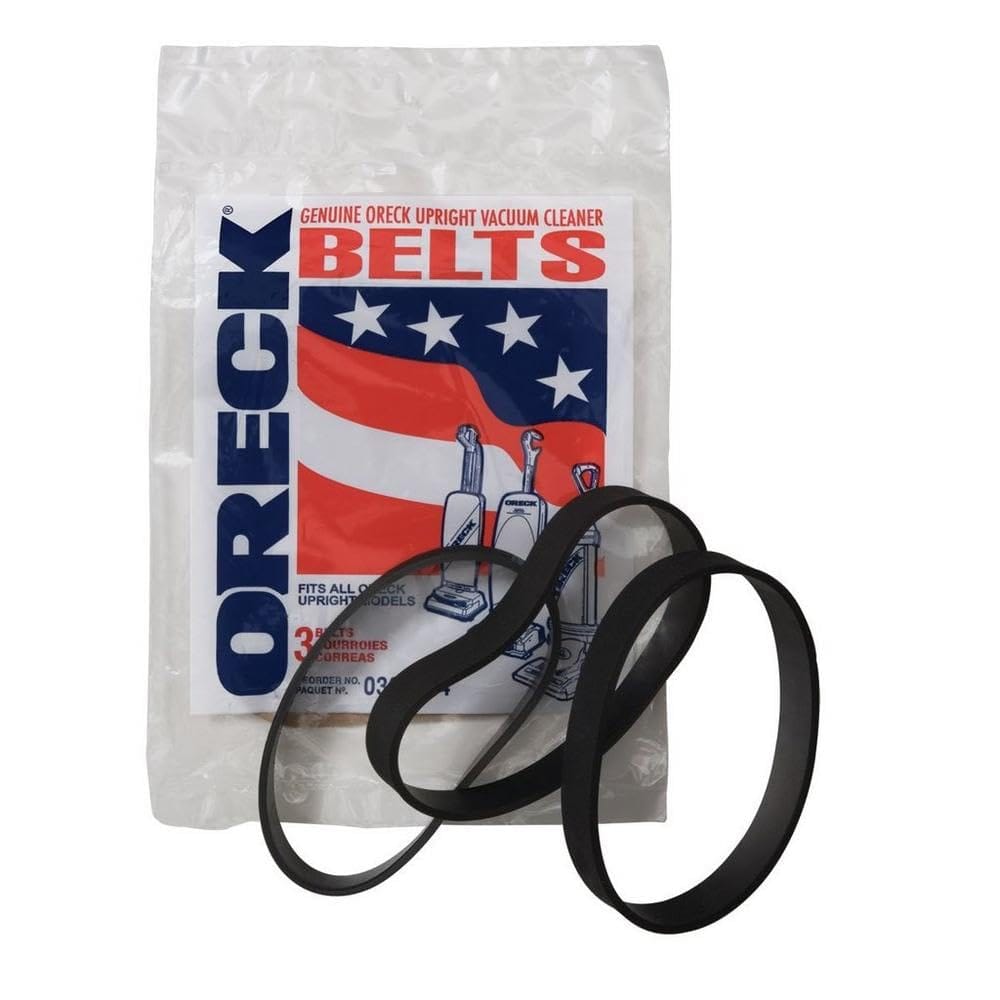Genuine Oreck XL Series Upright Vacuum Cleaner Flat Belts 3 Pack Part # 75024-01