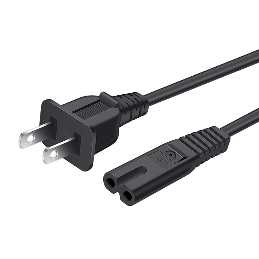 Achower Premium Quality UL Certified 2 Prong Power Cord Cable for Irobot Roomba Integrated Home Base Charging Dock - 6Ft Extension [Compatible with 500, 600, 700, 800, 900 Series]
