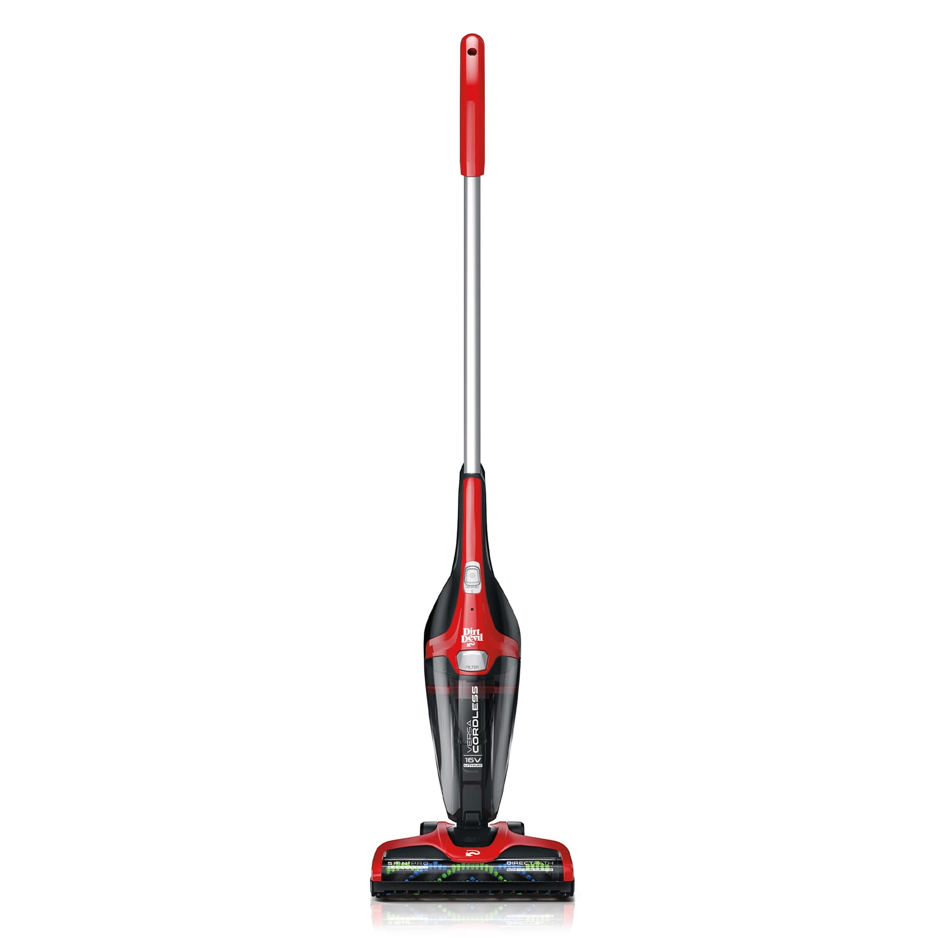 Dirt Devil 3-In-1 Versa Stick Cordless Vacuum Cleaner with Spin3Pro Brush Roll, Red