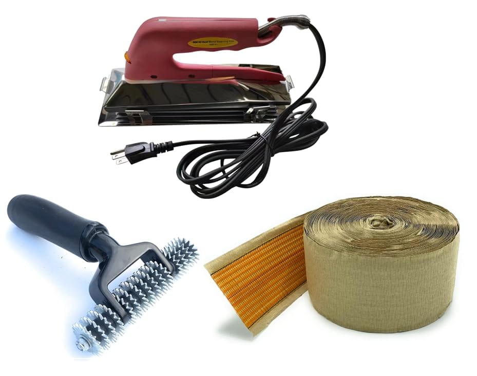 Professional Zimpty Zy377 Carpet Seaming Iron Kit with Heat Bond Seaming Tape and Roller