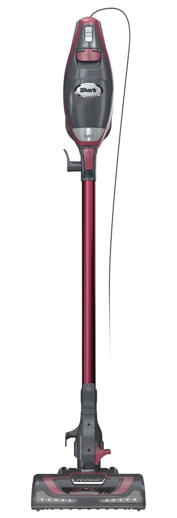 Renewed Shark HV370 Rocket Pro Corded Stick Vacuum in Comet Red - Lightweight Bagless Vacuum with Powerful Suction