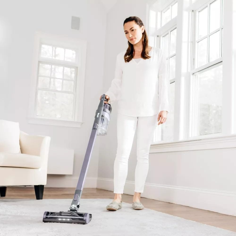 Shark IX141H Cordless Stick Vacuum with Anti-Allergen Seal, XL Dust Cup, LED Headlights, Pet Hair Removal, 40Min Runtime - Renewed (Grey/Purple) - Review Image 2