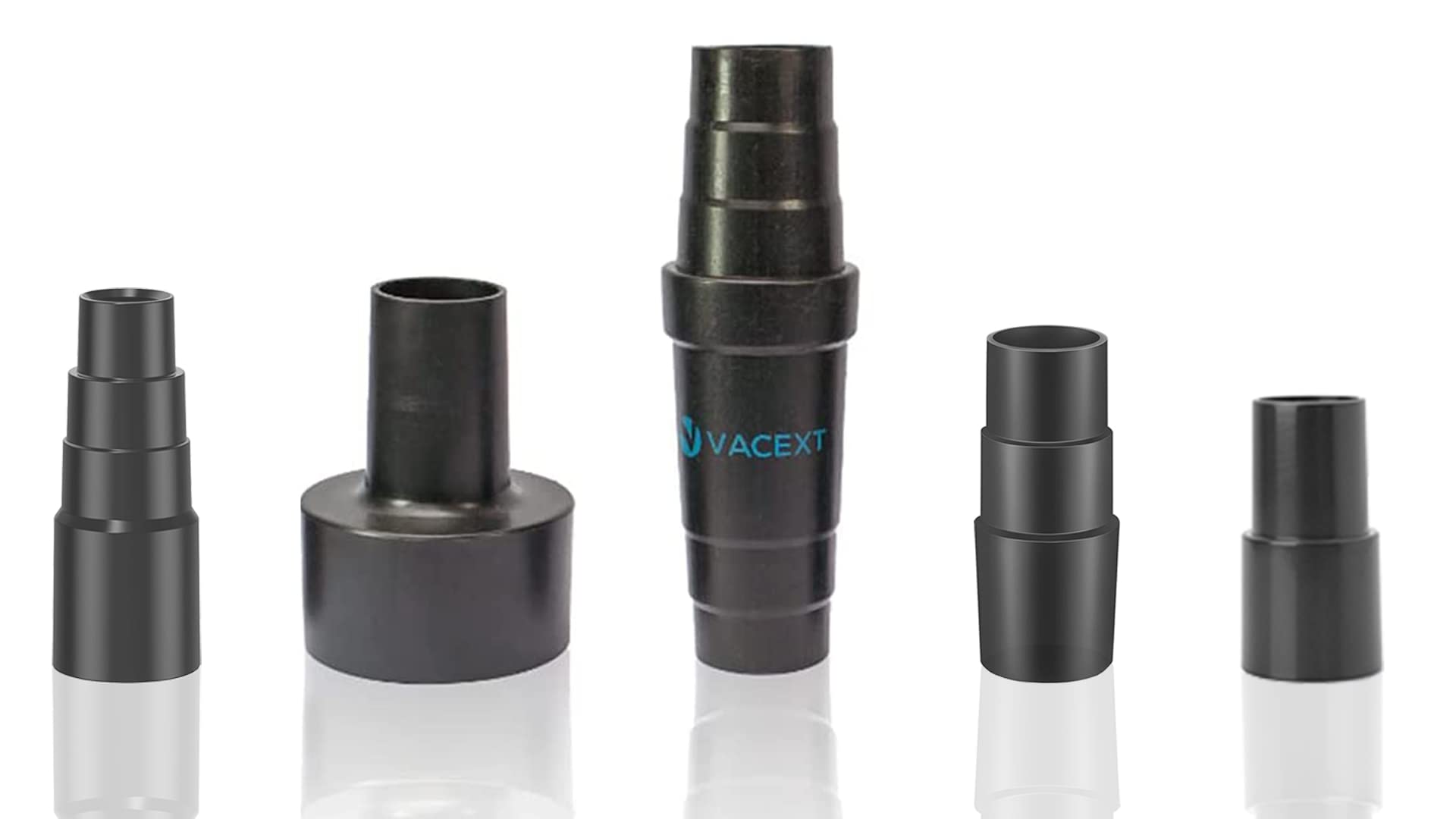 Universal Vacuum Hose Adapter Kit Converter Set - 1 1/2" to 1 1/4" & 1 3/8" to 1 1/4" Reducer Attachment Set