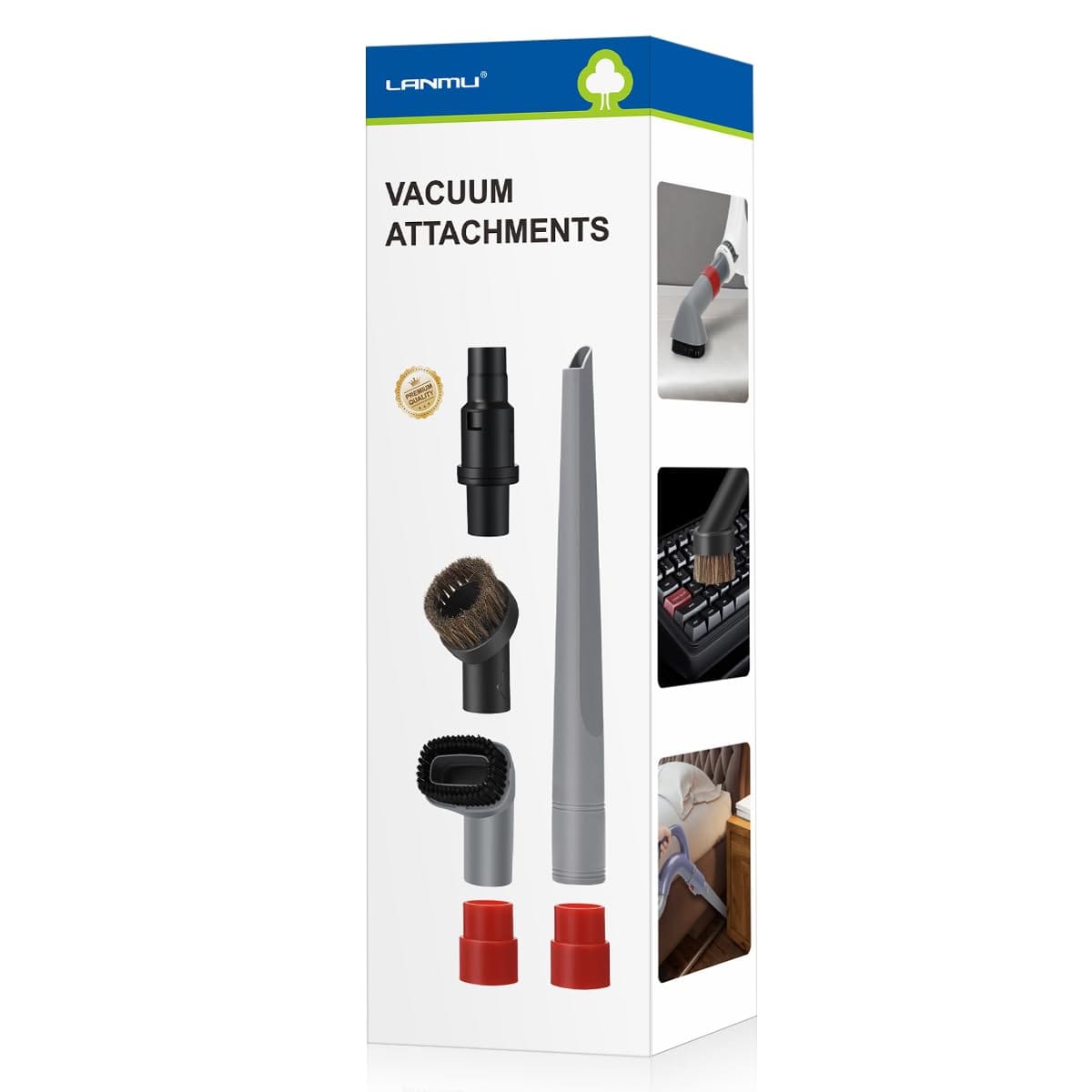 LANMU Vacuum Attachments Compatible With Shark Navigator NV352, NV356E, and Rotator NV501 Series Lift-Away Upright Vacuum - Crevice Tool, Dust Brush, Vacuum Adapter Accessories Kit