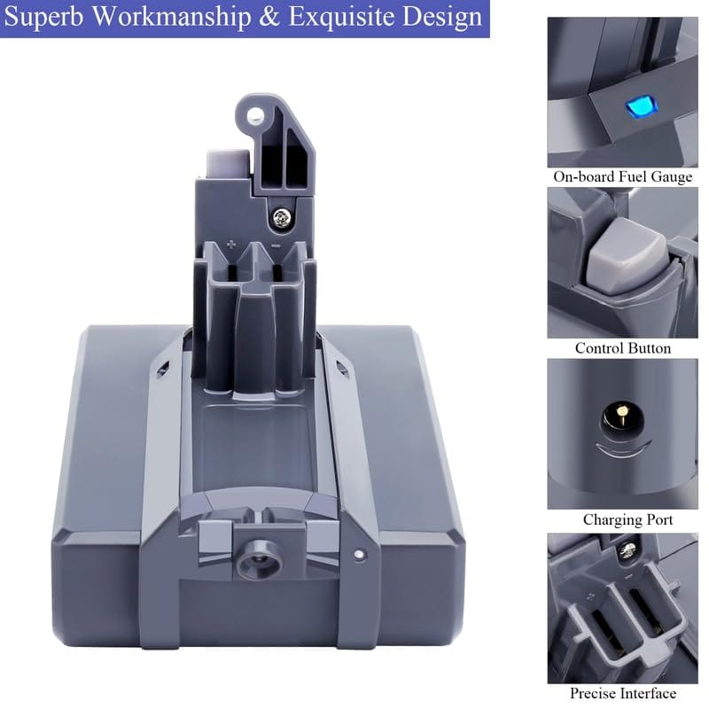 Lasica 21.6V 4.5Ah Compatible Replacement Battery for Dyson V6 Vacuum Cleaners - Review Image 5