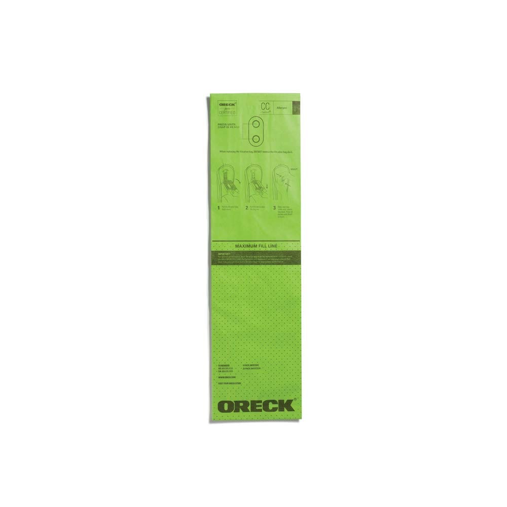Oreck Type Cc Upright Vacuum Cleaner Bag, AK1CC6A, 6-Pack, Green - Allergen Filtration, XL Capacity, SANISEAL System, Pet Hair Vacuum, Budget-Friendly - Review Image 2