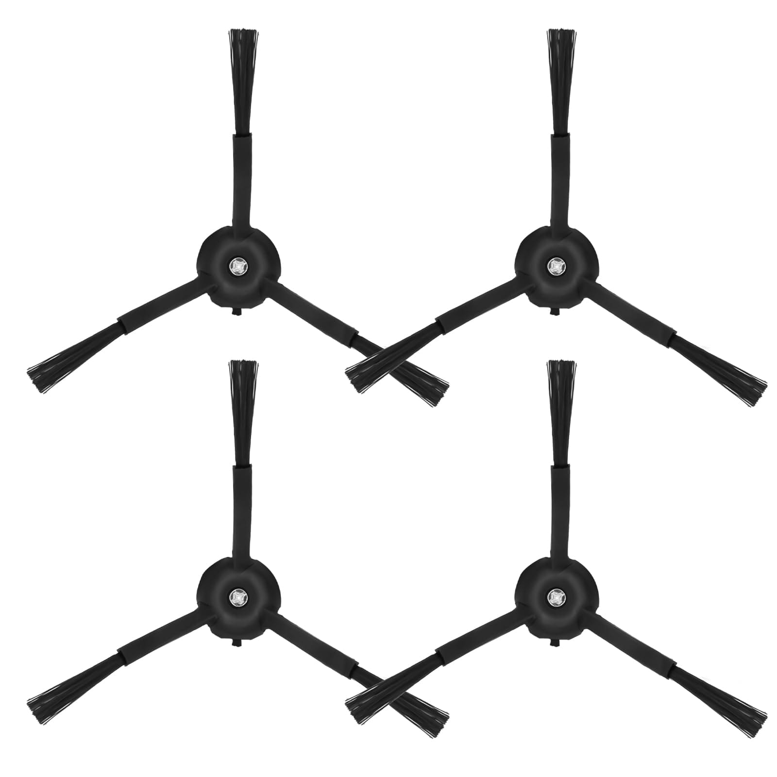 Replacement Side Brushes (4 Pieces) Compatible With Roborock S8, S8 Pro Ultra, Q Revo, S7 Max Ultra Robot Vacuum Cleaner, Black