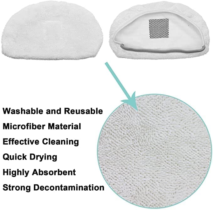 4 Pack Washable Reusable Replacement Steam Mop Pads for Bissell Powerfresh Steam Mop 1940 Series - Review Image 3