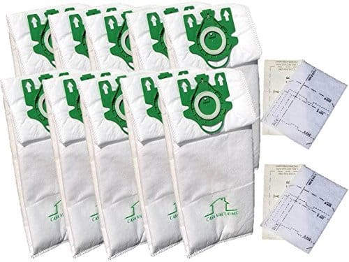 Casa Vacuums 10 Pack Replacement Type U Airclean Bags + 4 Filters for Miele Upright Vacuums - Compare to Miele Part # 10123230