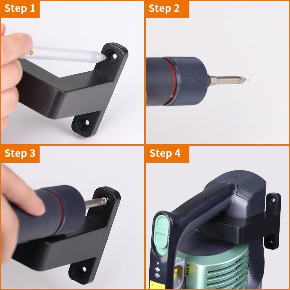 Wall Mount Holder for Shark and Dyson Cordless Stick Vacuums - Compatible with IX141, IZ562H, IZ682H, IZ361H, IZ462H, and More - Review Image 5