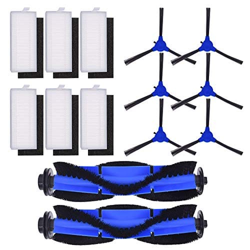 Neutop Replacement Parts Compatible With Eufy Robovac 11S, 15T, 30, 30C, 15C, 12, 25C, 35C - 2 Rolling Brushes, 6 Filter Sets, 6 Side Brushes