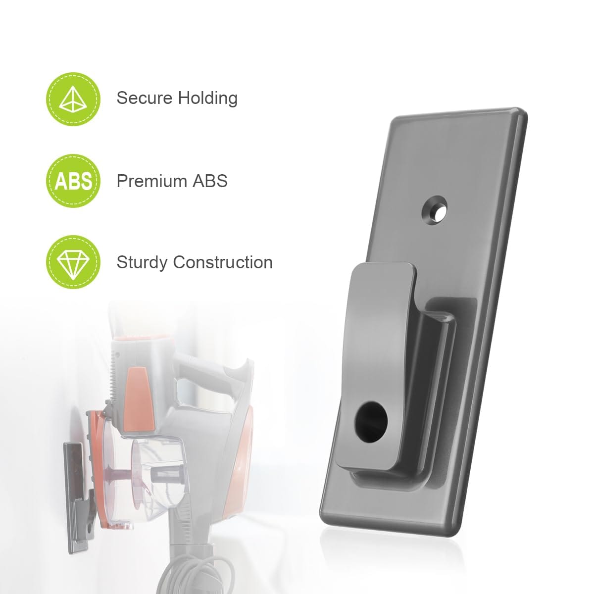 Lanmu Wall Mount Holder for Shark Rocket Stick Vacuum HV300 to HV380 | Vacuum Hanger Hook Compatible with Various Models - Review Image 2