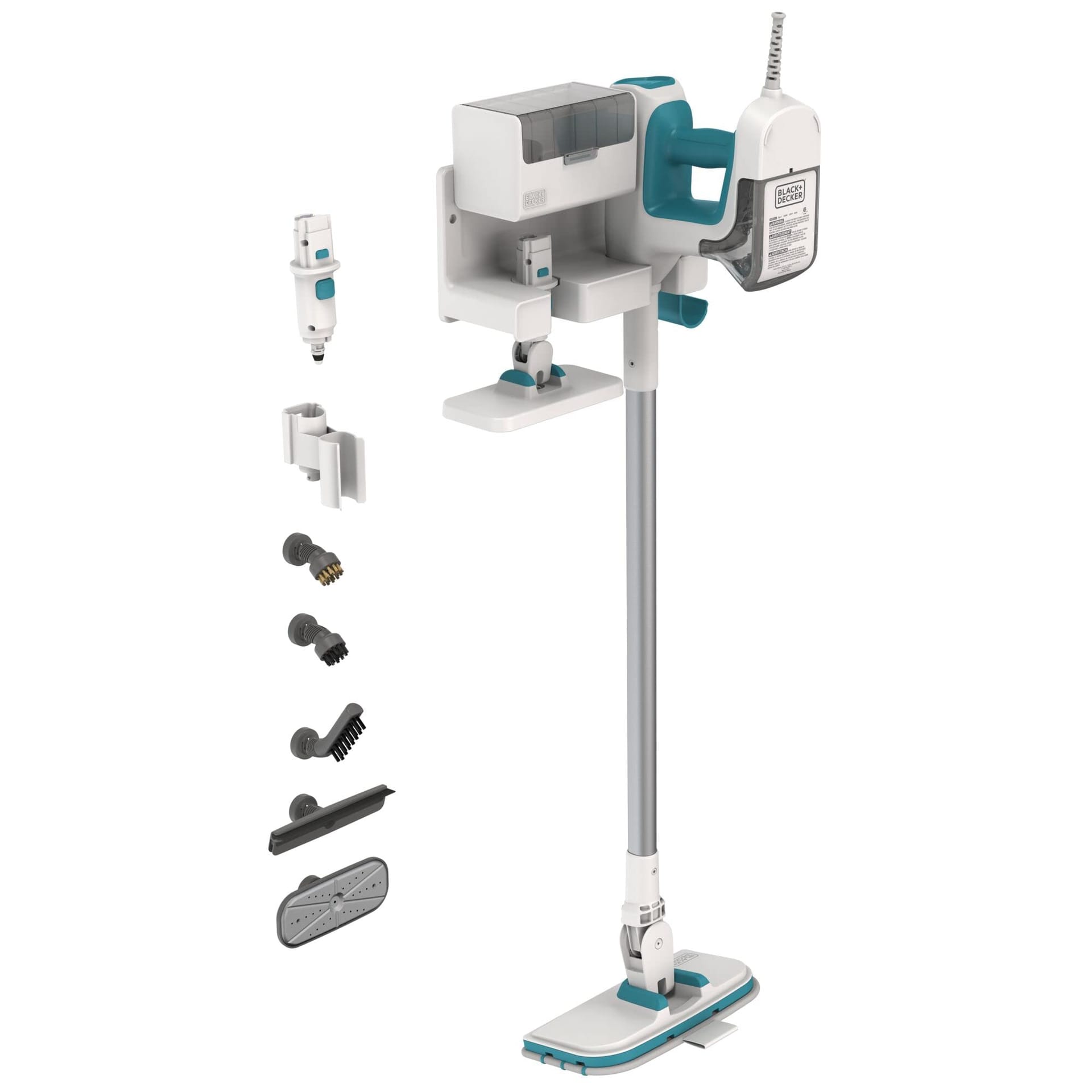 Black+Decker Multipurpose Steam Cleaning System with 7 Attachments & Storage Wall Mount (Bhsm15Fx10)