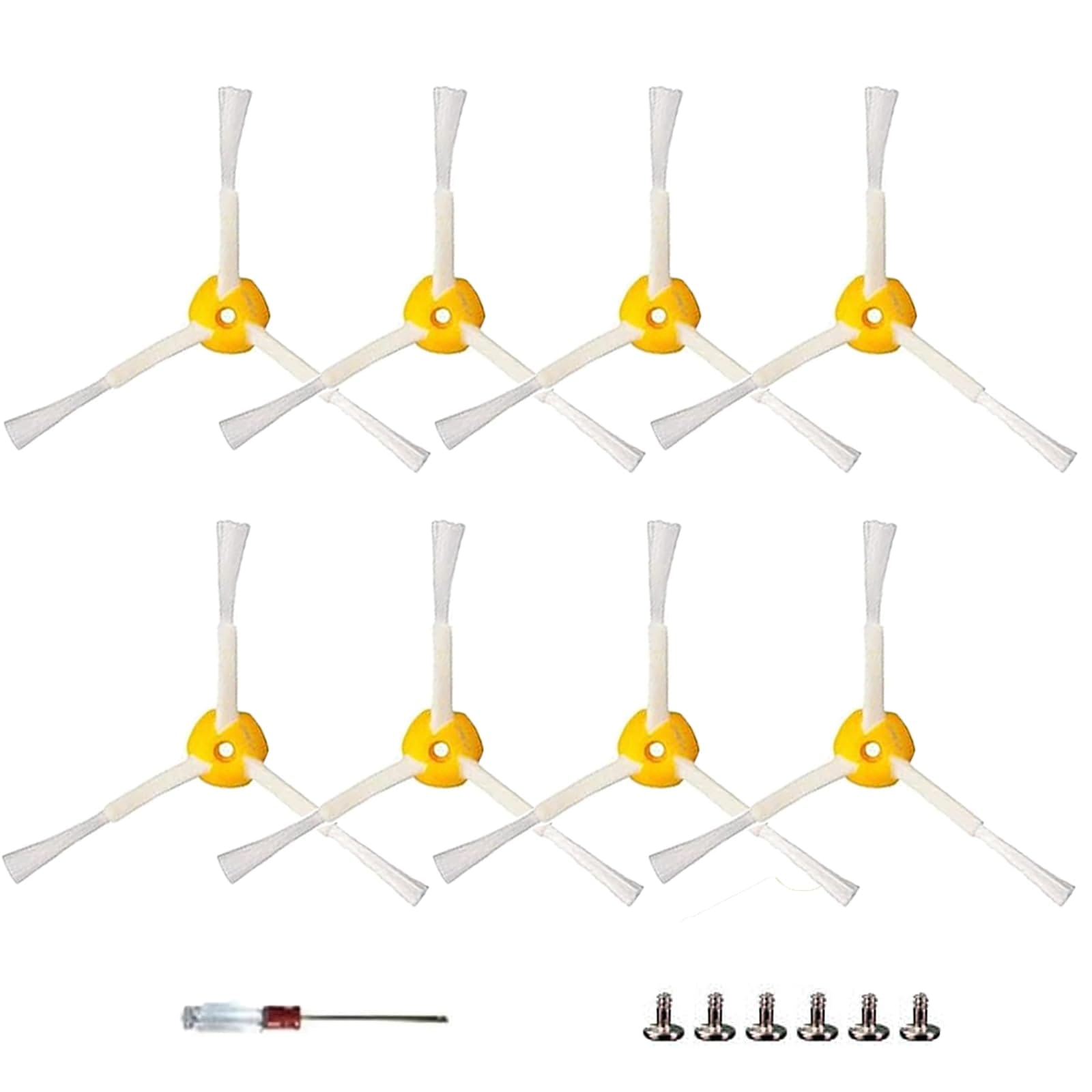 Replacement Side Brush Kit for iRobot Roomba 600 700 800 900 Series (8 Pack) - Compatible with 960 980 985 860 870 877 880 890 891 895 805 761 770 780 790 614 650 665 671 675 690 Models