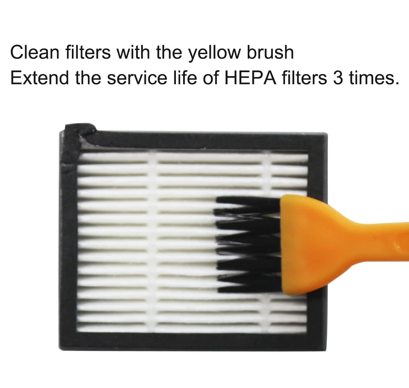 Replacement Parts Kit for Irobot Roomba I7 I7+ I2 I3 I3+ I4 I4+ I6 I6+ I8 I8+/Plus J7 J7+ E5 E6 E7 Vacuum Cleaner - 2 Set Rubber Brushes, 8 Hepa Filters And 8 Side Brushes - Review Image 4
