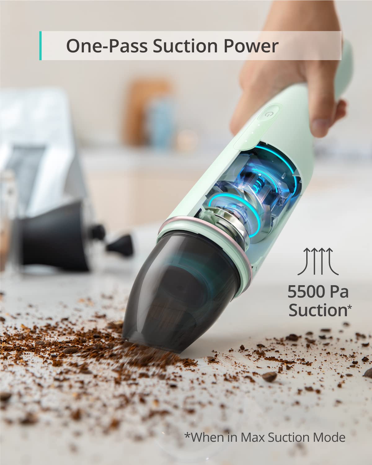 Eufy HomeVac H11 Cordless Handheld Vacuum Cleaner, Lightweight 1.2lbs, 5500Pa Suction Power, USB Charging - Review Image 5