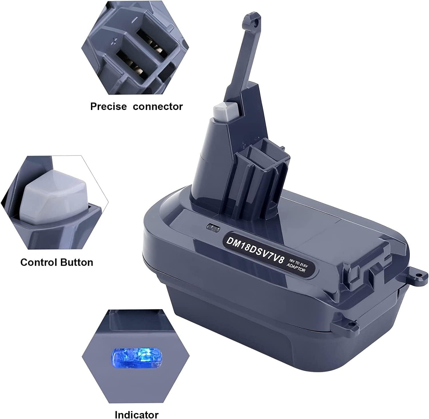 Dyson V8 Battery Adapter for Milwaukee M18 18V Battery - Converter for Dyson V8 SV10 Animal Motorhead Handheld Vacuum Cleaner - Review Image 3