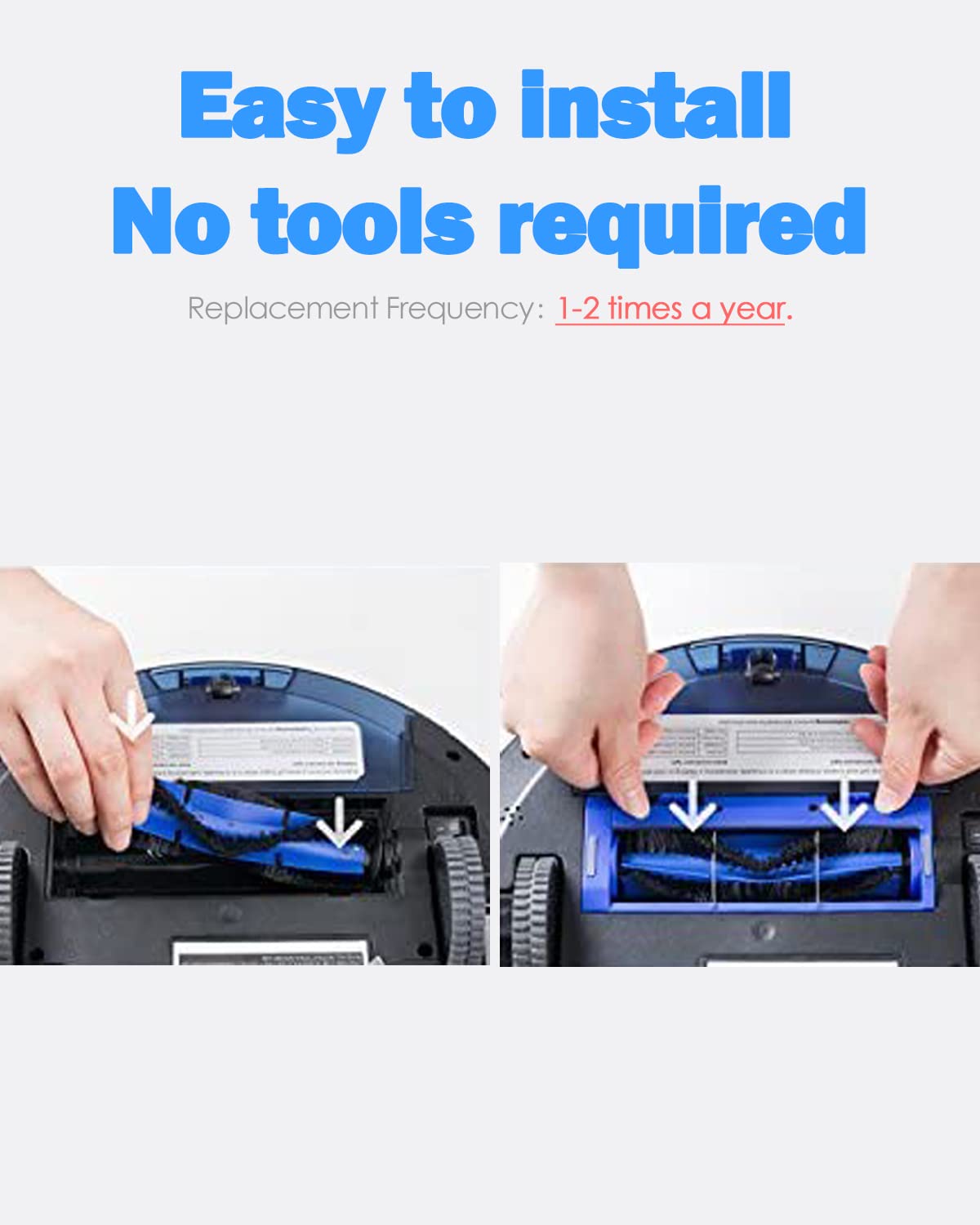 Replacement Rolling Brush Compatible with Eufy RoboVac 11S, 11S Max, 15T, 30, 30C, 15C, 15C Max, 12, 35C (2 Pack) - Review Image 4