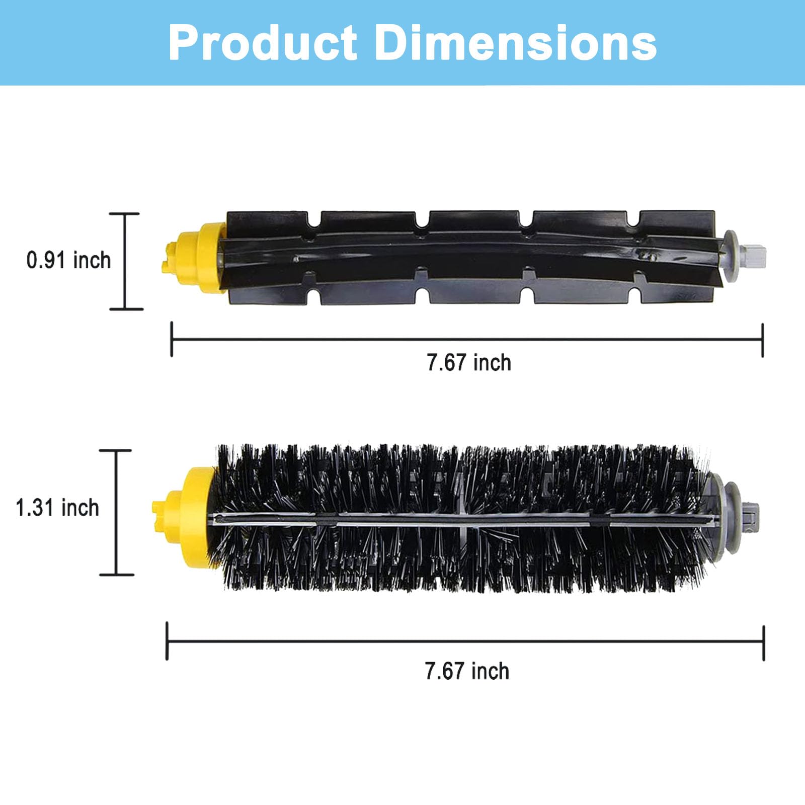 Replacement Parts for iRobot Roomba 600 & 500 Series Vacuum Cleaner - 2 Bristle & 2 Beater Brush Set - Review Image 3