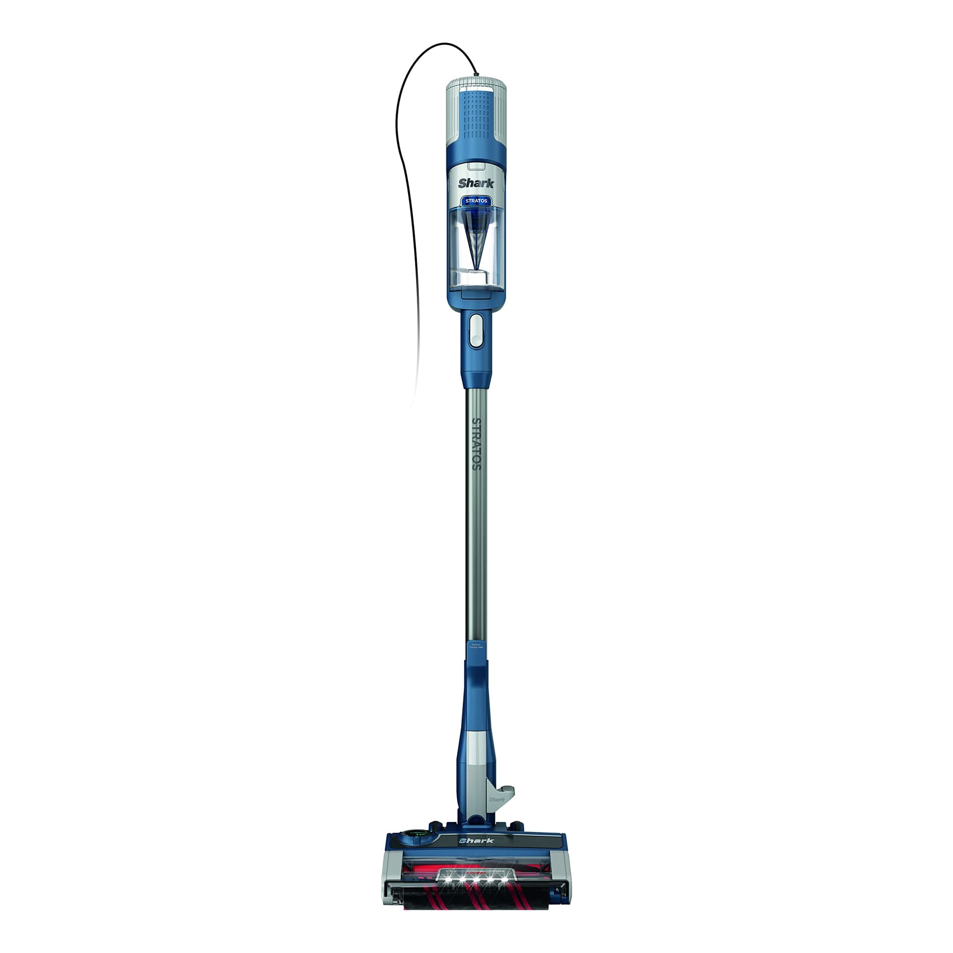 Shark Stratos Ultralight Corded Stick Vacuum with Duoclean Powerfins HairPro, Self-Cleaning Brushroll, Odor Neutralizer - Navy (Renewed)